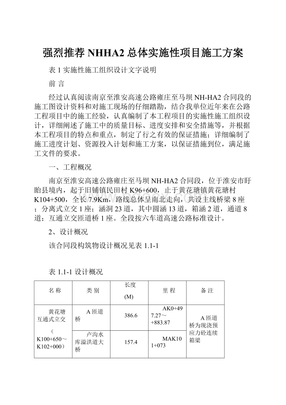 强烈推荐NHHA2总体实施性项目施工方案.docx