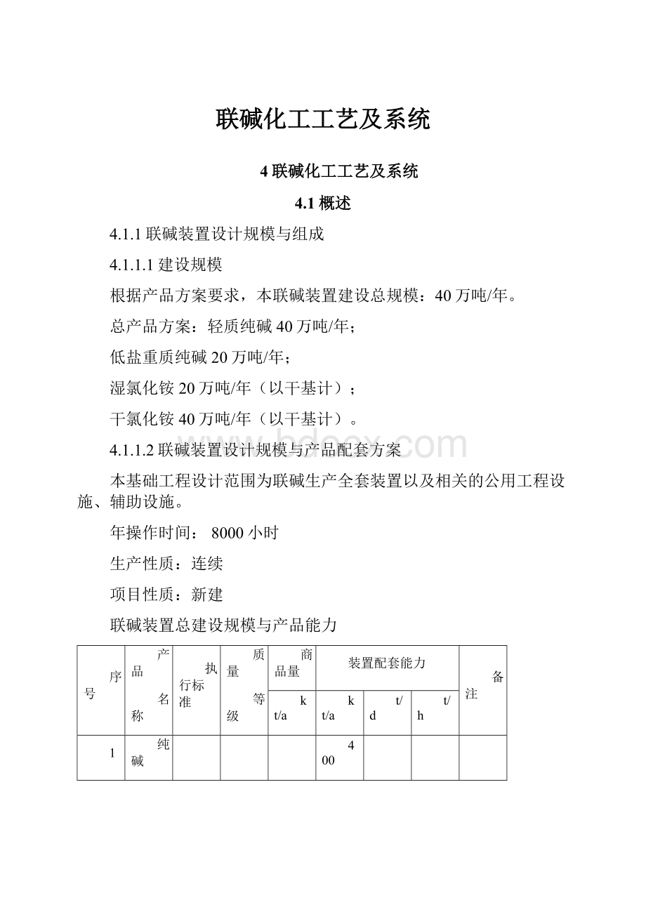 联碱化工工艺及系统.docx