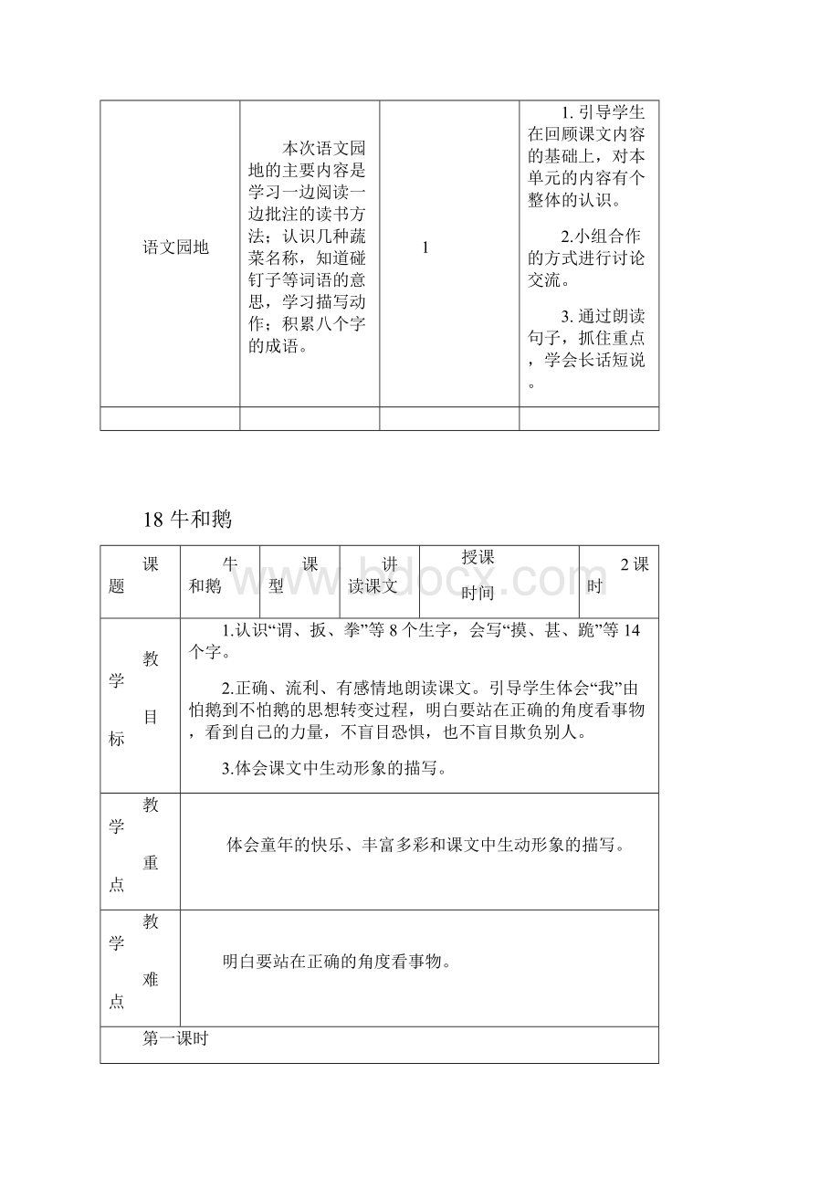 新部编语文四年级上册第六单元教学初探包含教学反思案例.docx_第3页