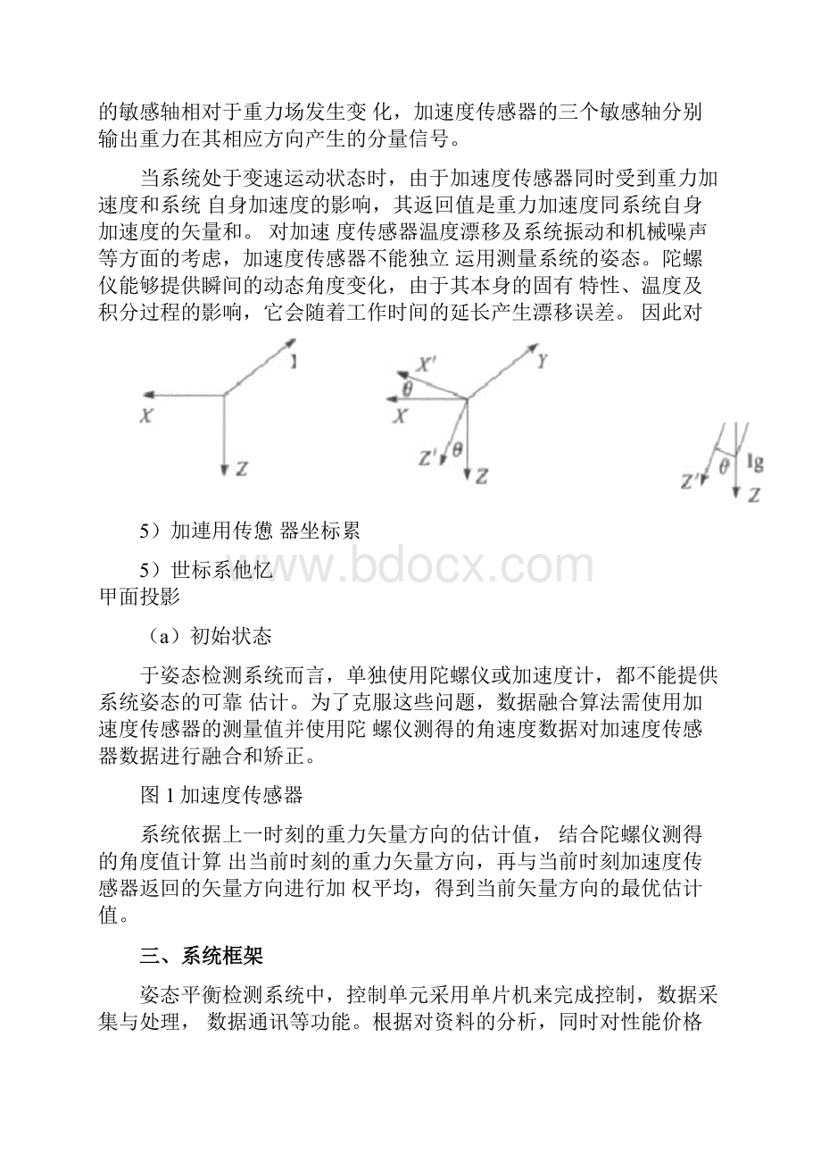 基于惯性传感器的机器人姿态监测系统设计说明.docx_第2页