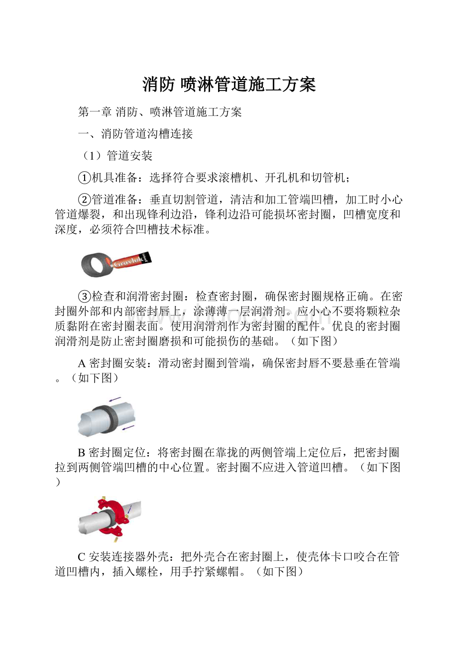 消防 喷淋管道施工方案.docx