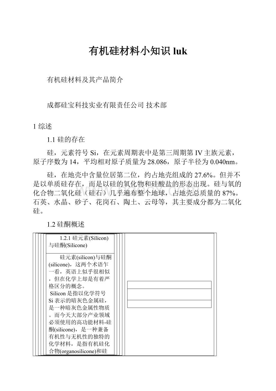 有机硅材料小知识luk.docx