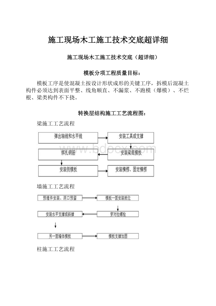 施工现场木工施工技术交底超详细.docx