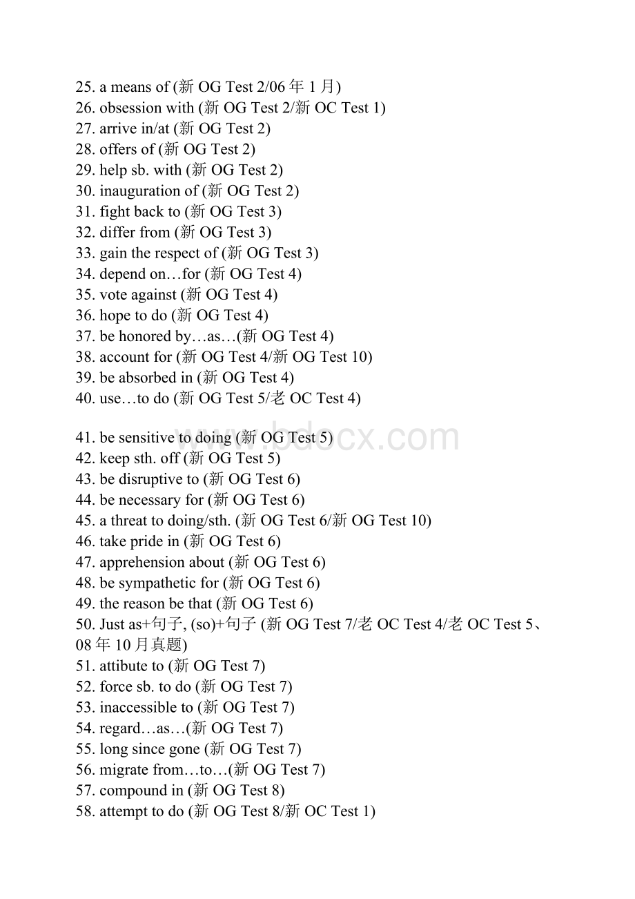 新老OG测试题中SAT语法常考词汇汇总.docx_第2页