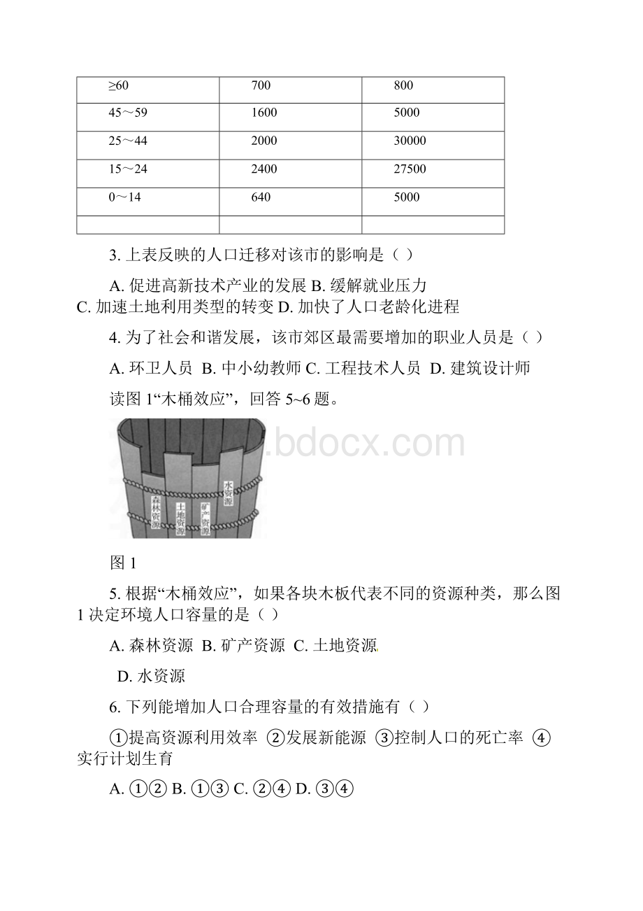 精编福建省漳州市四校学年高一下学期期中联考试题地理word版有参考答案.docx_第2页