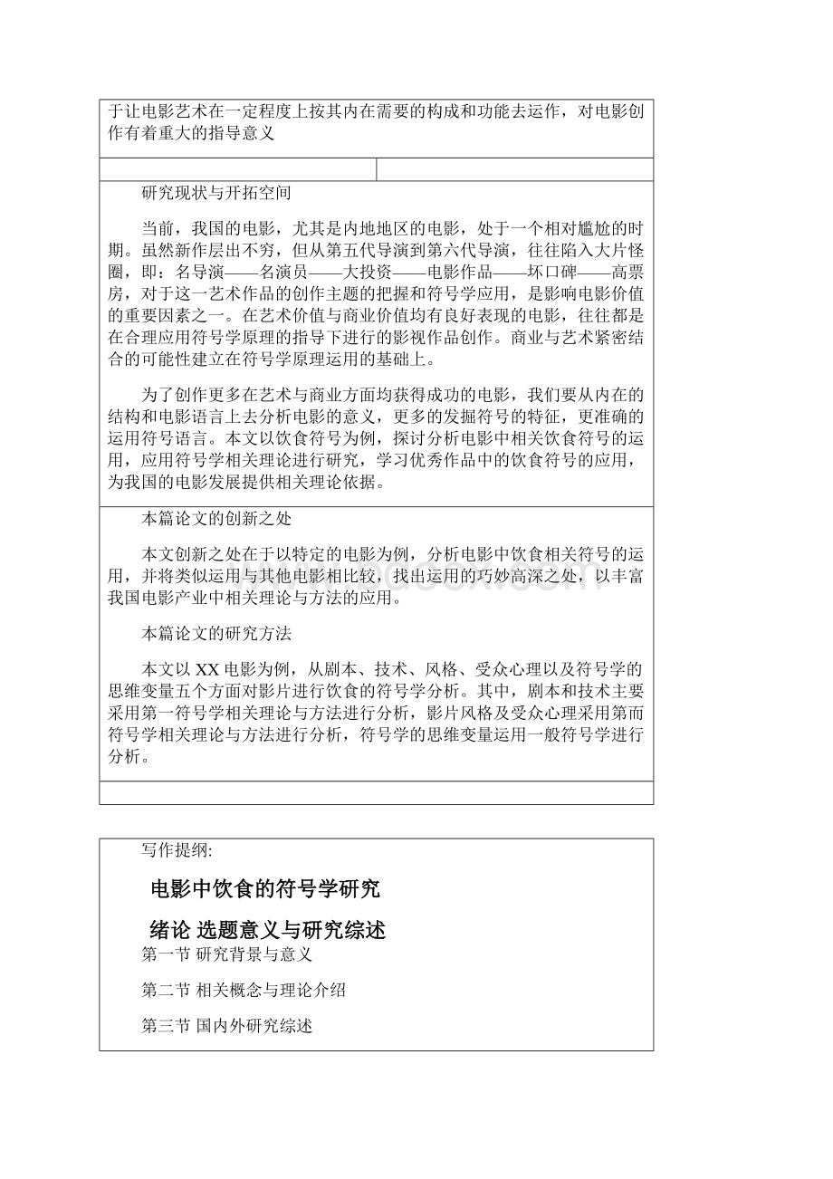 电影中饮食的符号学与研究开题报告.docx_第3页