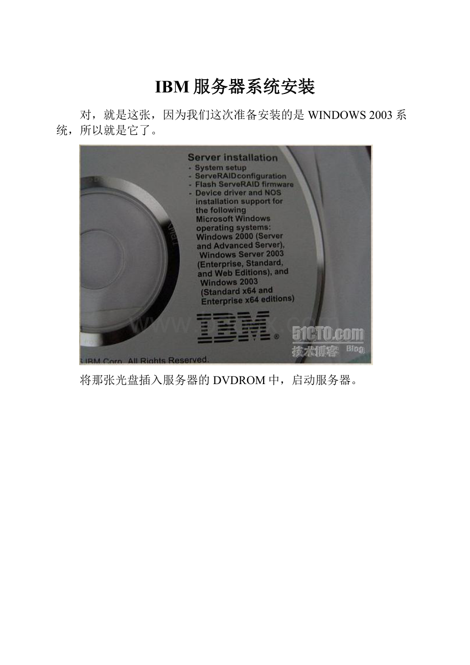 IBM服务器系统安装.docx