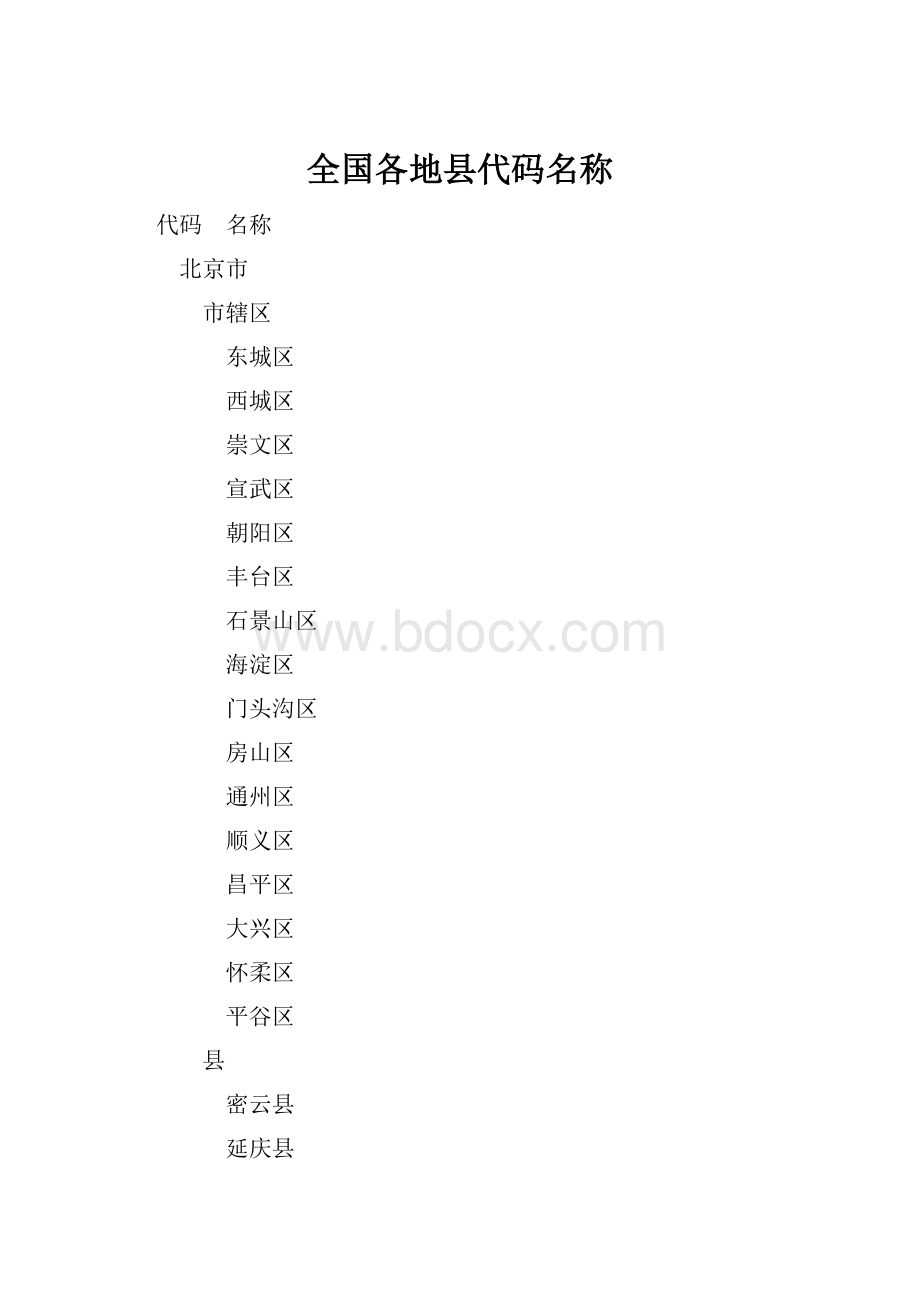 全国各地县代码名称.docx