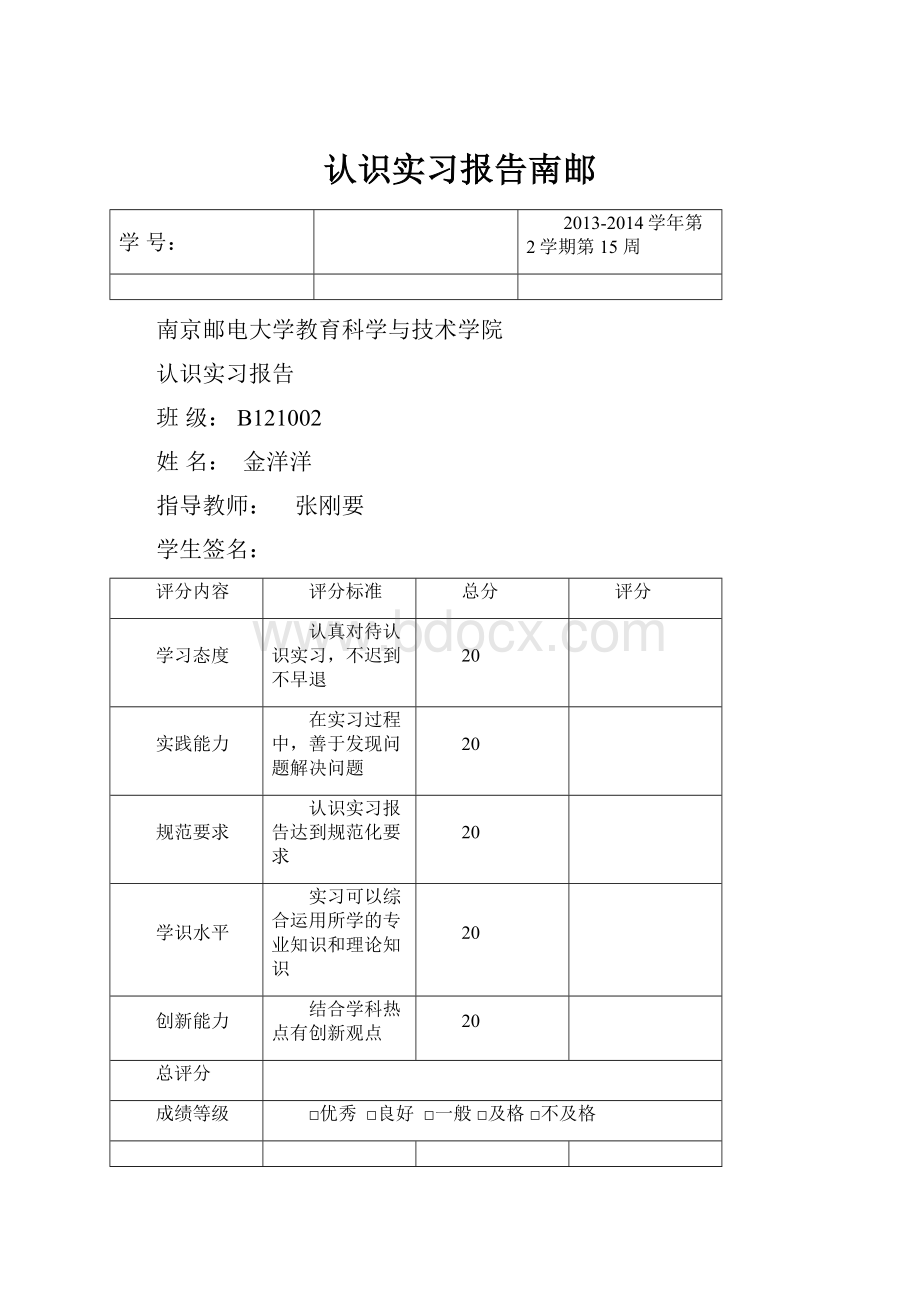 认识实习报告南邮.docx_第1页