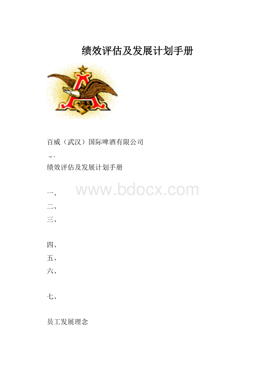 绩效评估及发展计划手册.docx