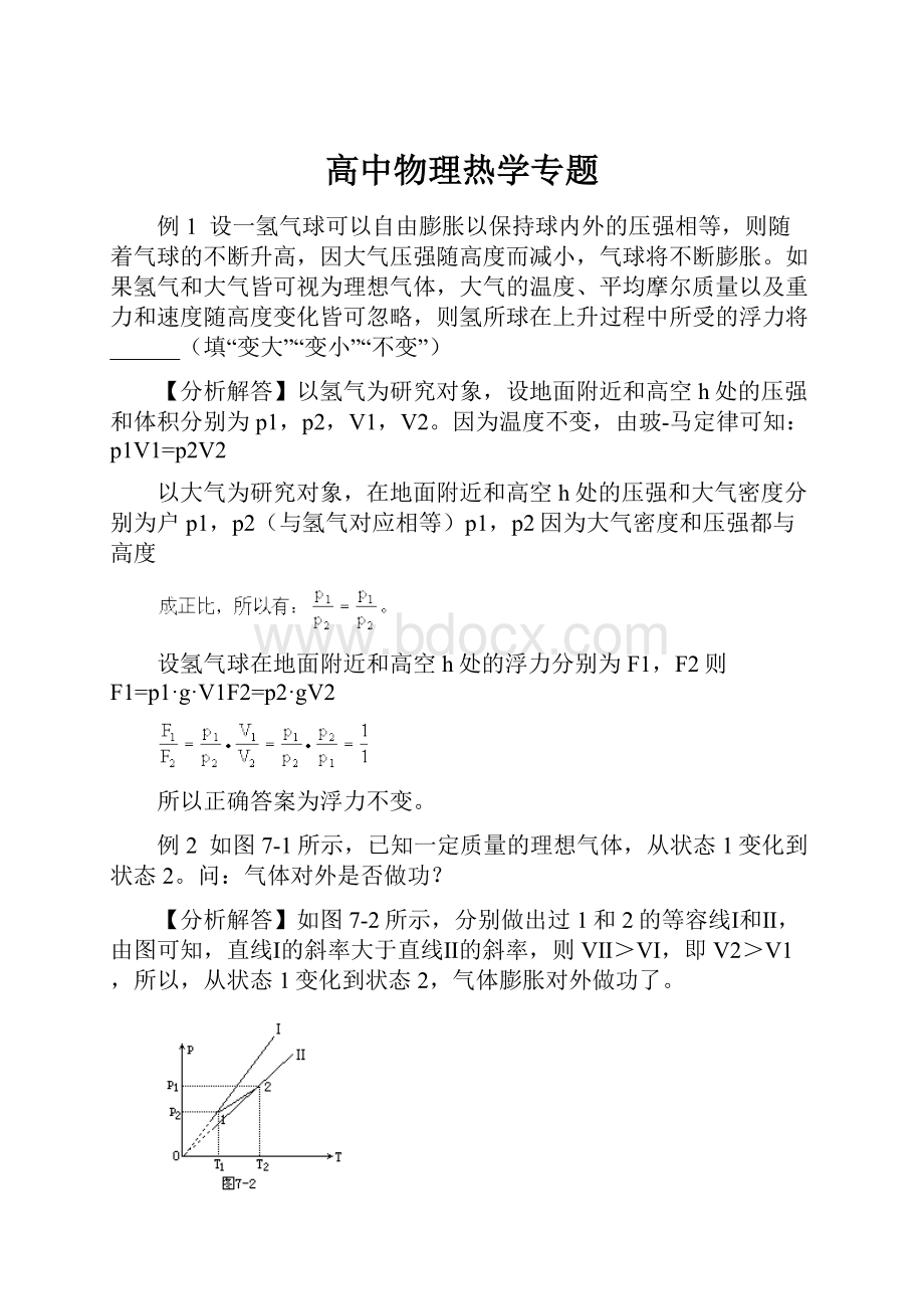 高中物理热学专题.docx