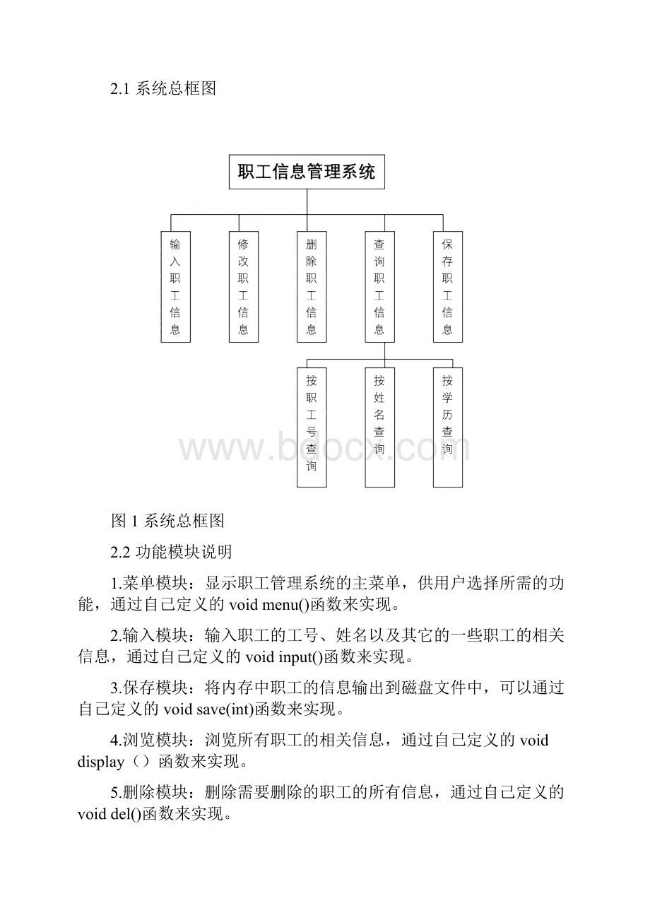 C语言职工信息管理系统实训报告.docx_第2页