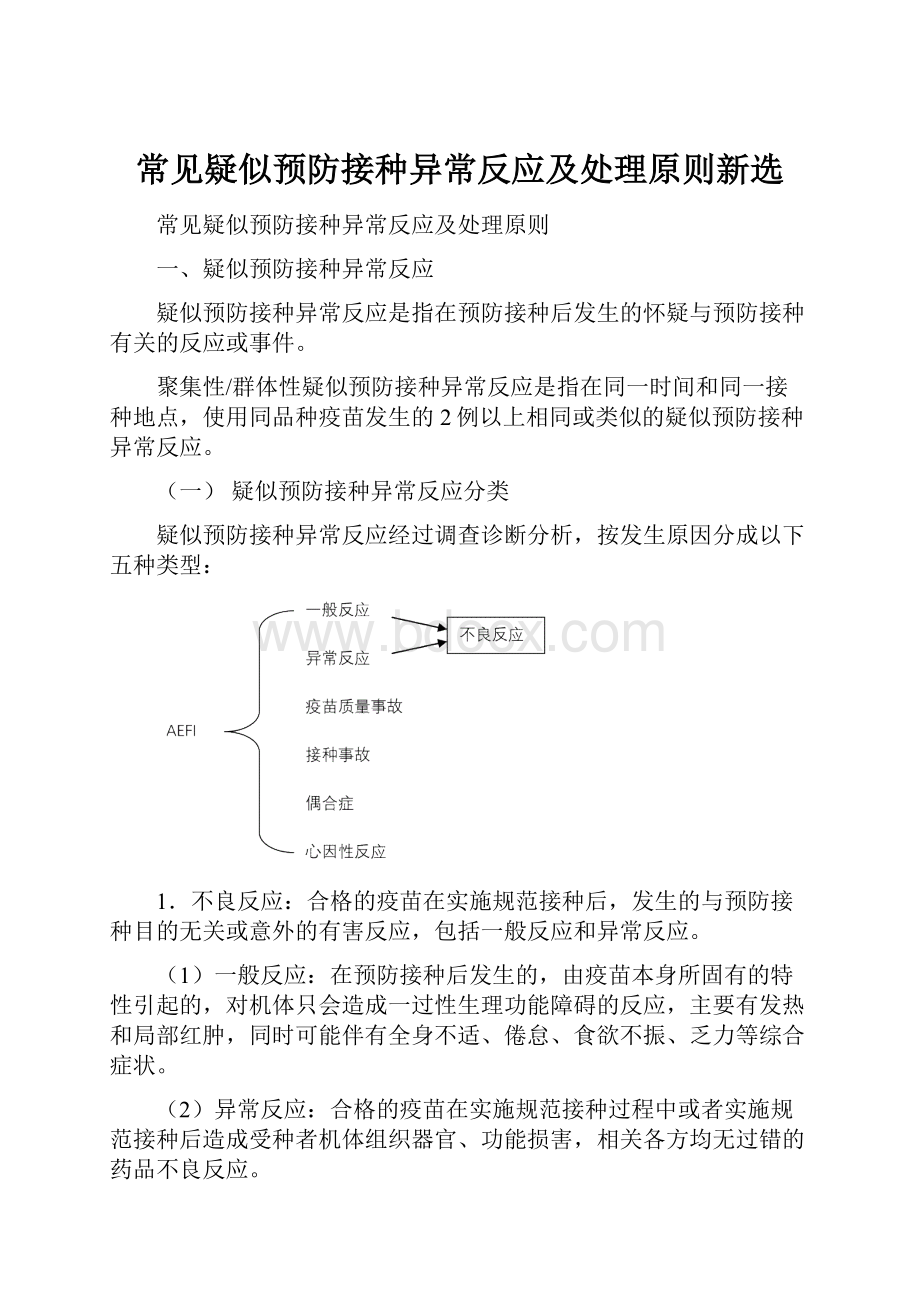 常见疑似预防接种异常反应及处理原则新选.docx_第1页