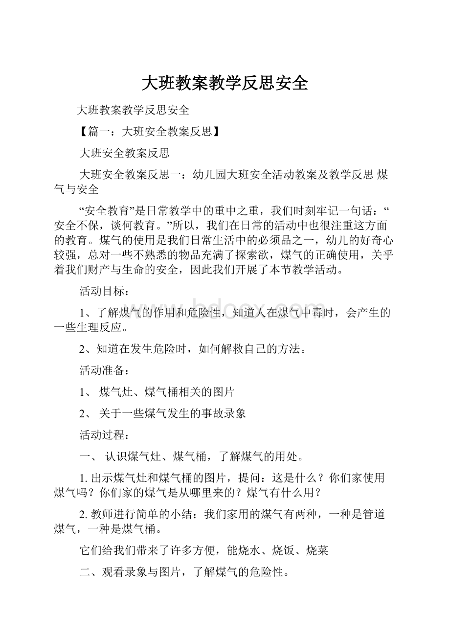 大班教案教学反思安全.docx