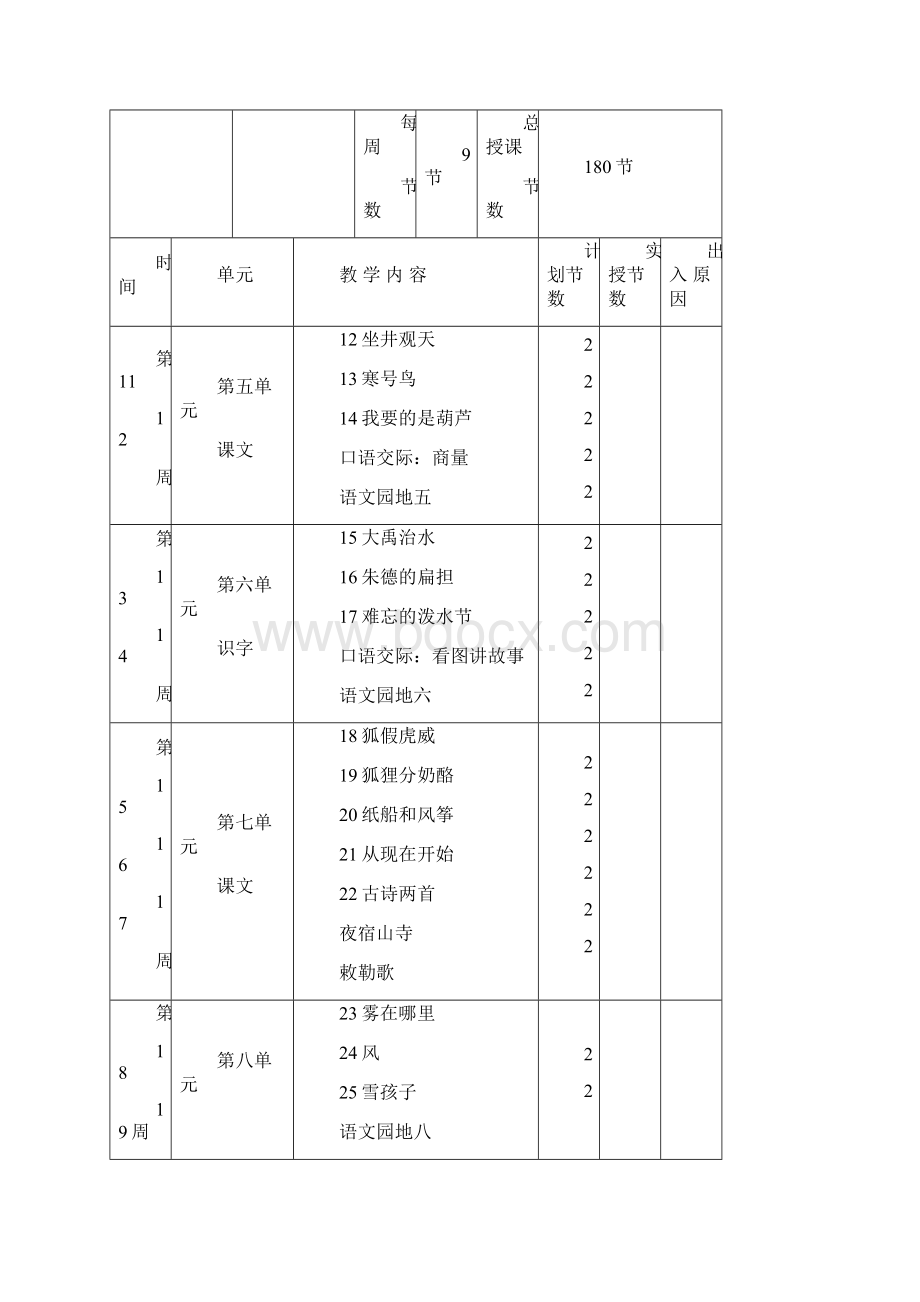 新版人教版二年级上册语文全册教案.docx_第3页