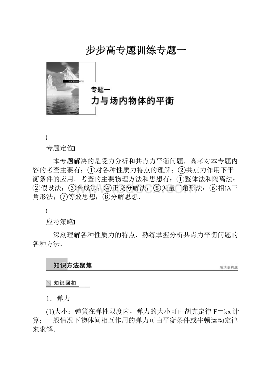 步步高专题训练专题一.docx_第1页