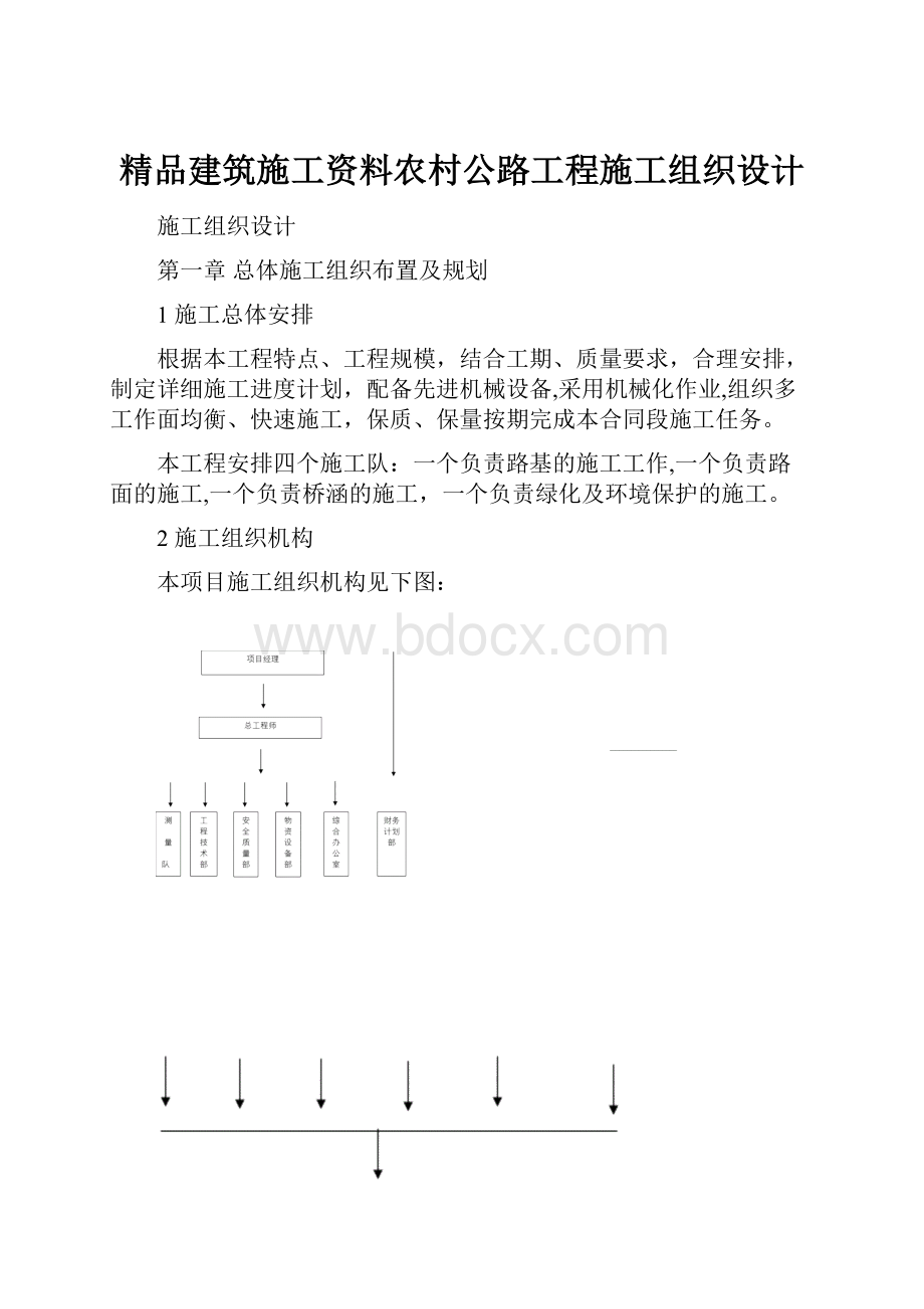 精品建筑施工资料农村公路工程施工组织设计.docx