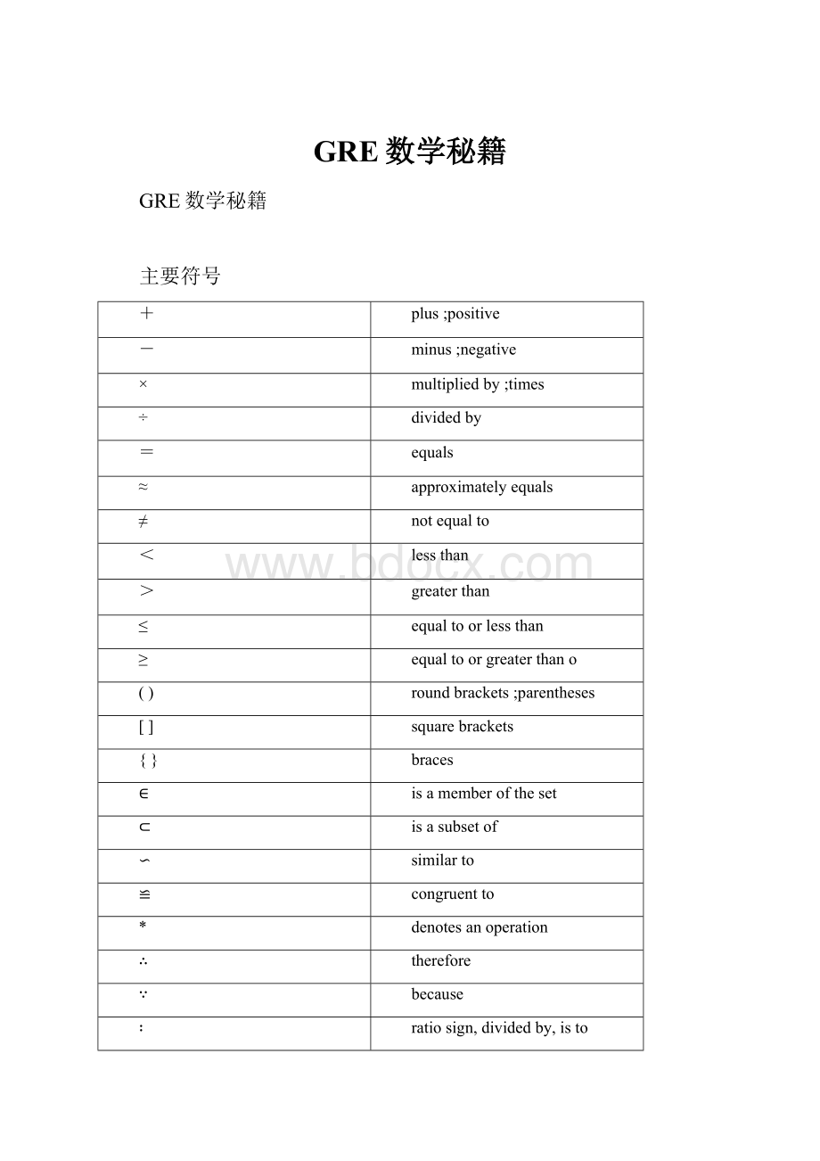 GRE数学秘籍.docx_第1页