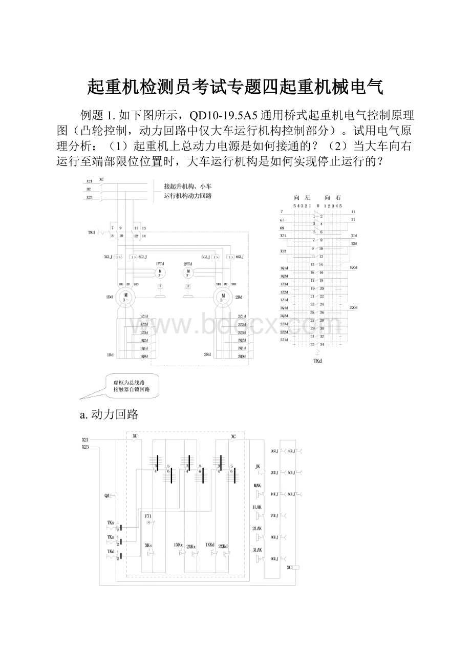 起重机检测员考试专题四起重机械电气.docx