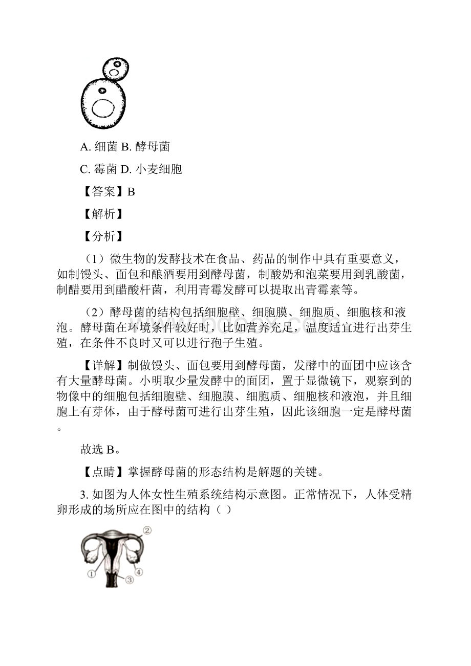 浙江省温州市七年级下学期期末科学试题解析版.docx_第2页