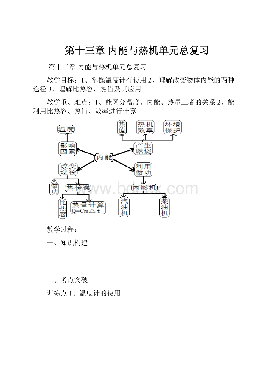 第十三章 内能与热机单元总复习.docx