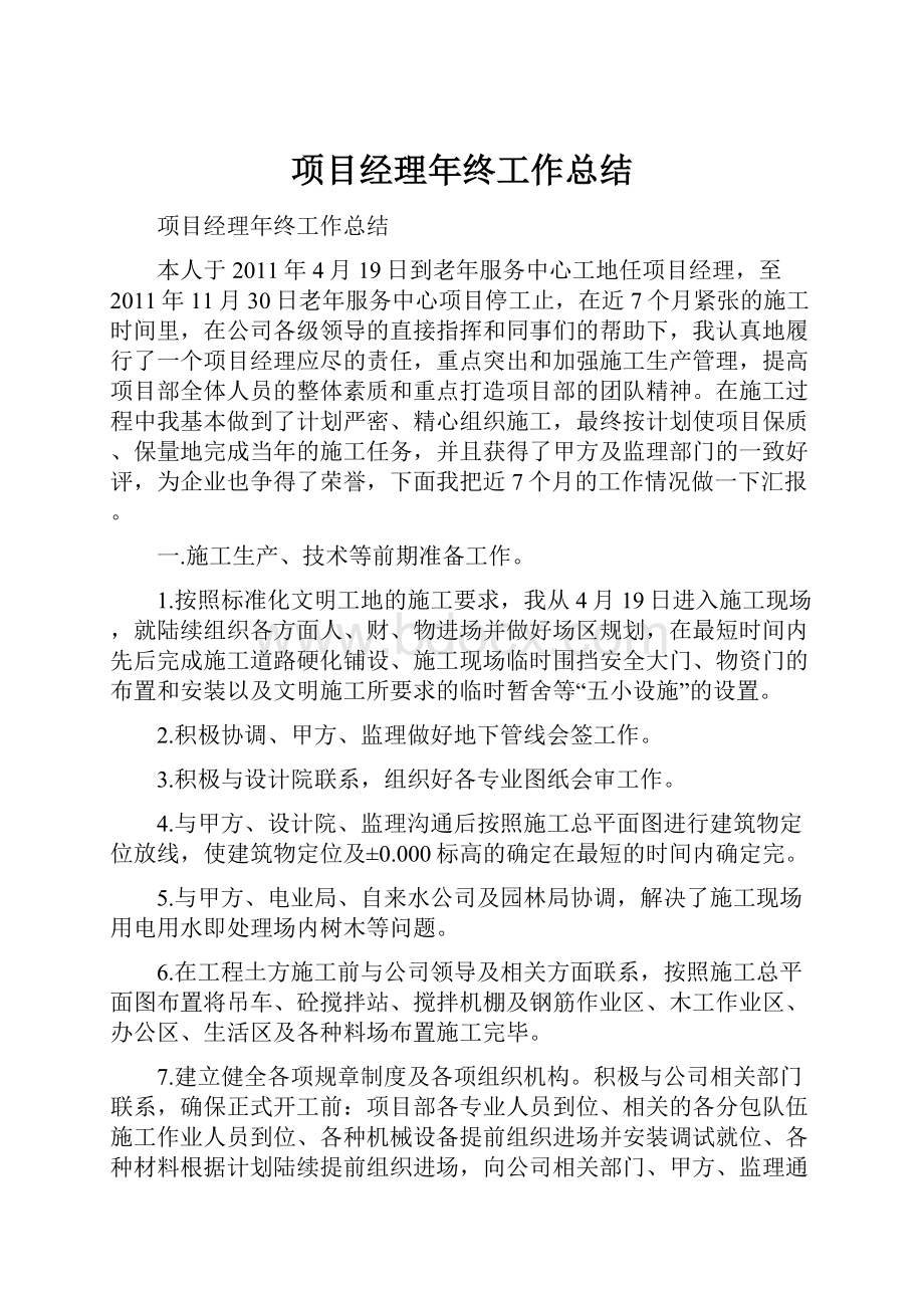 项目经理年终工作总结.docx