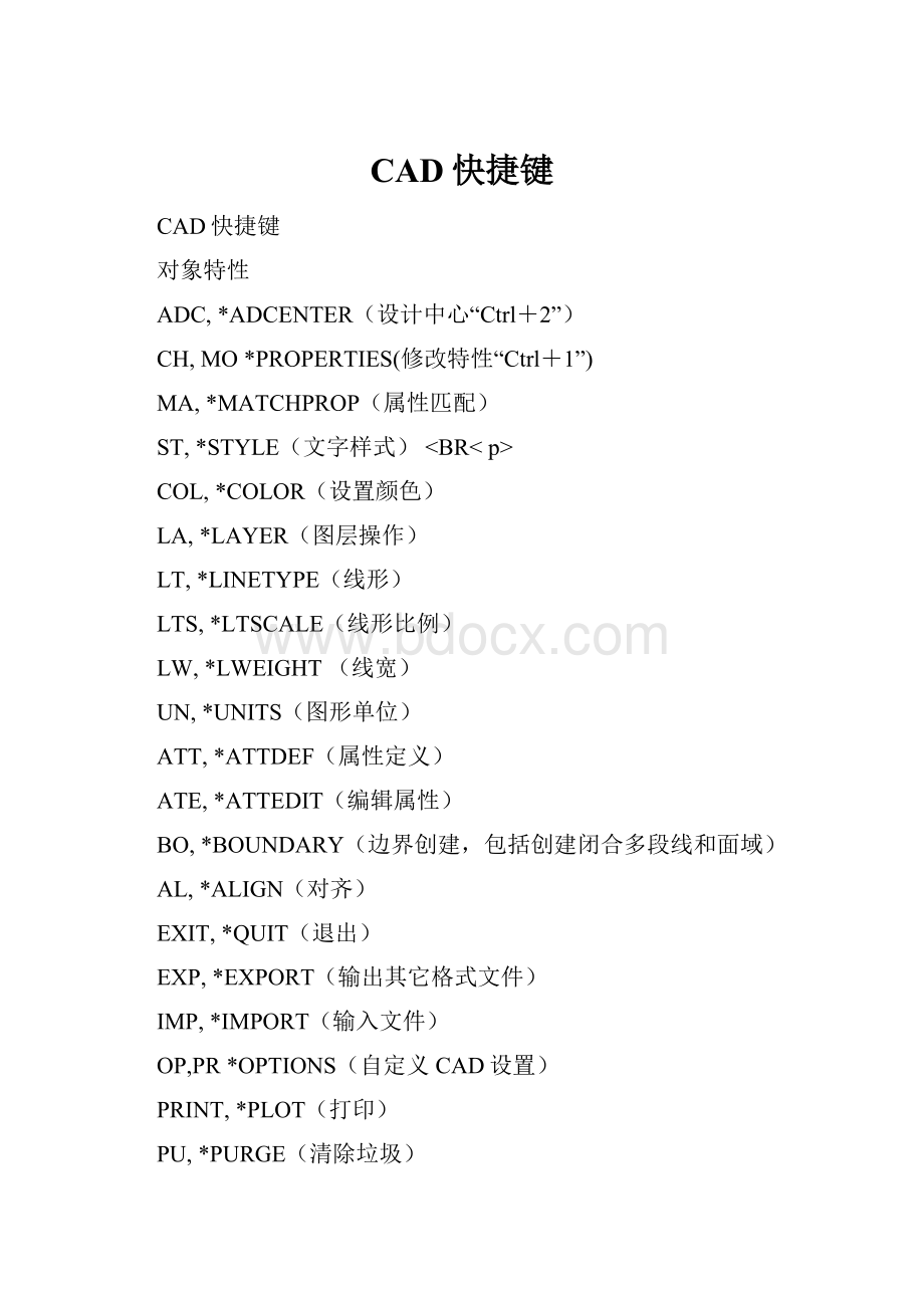 CAD快捷键.docx_第1页