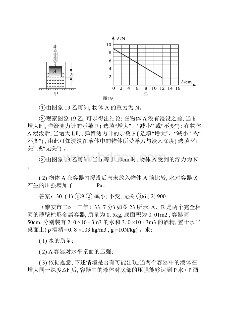 中考物理真题分类汇编压强与浮力.docx_第2页