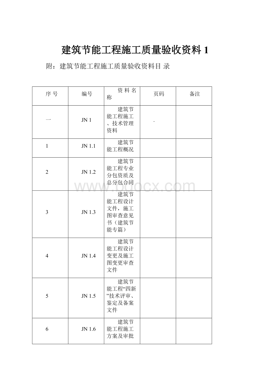 建筑节能工程施工质量验收资料1.docx_第1页