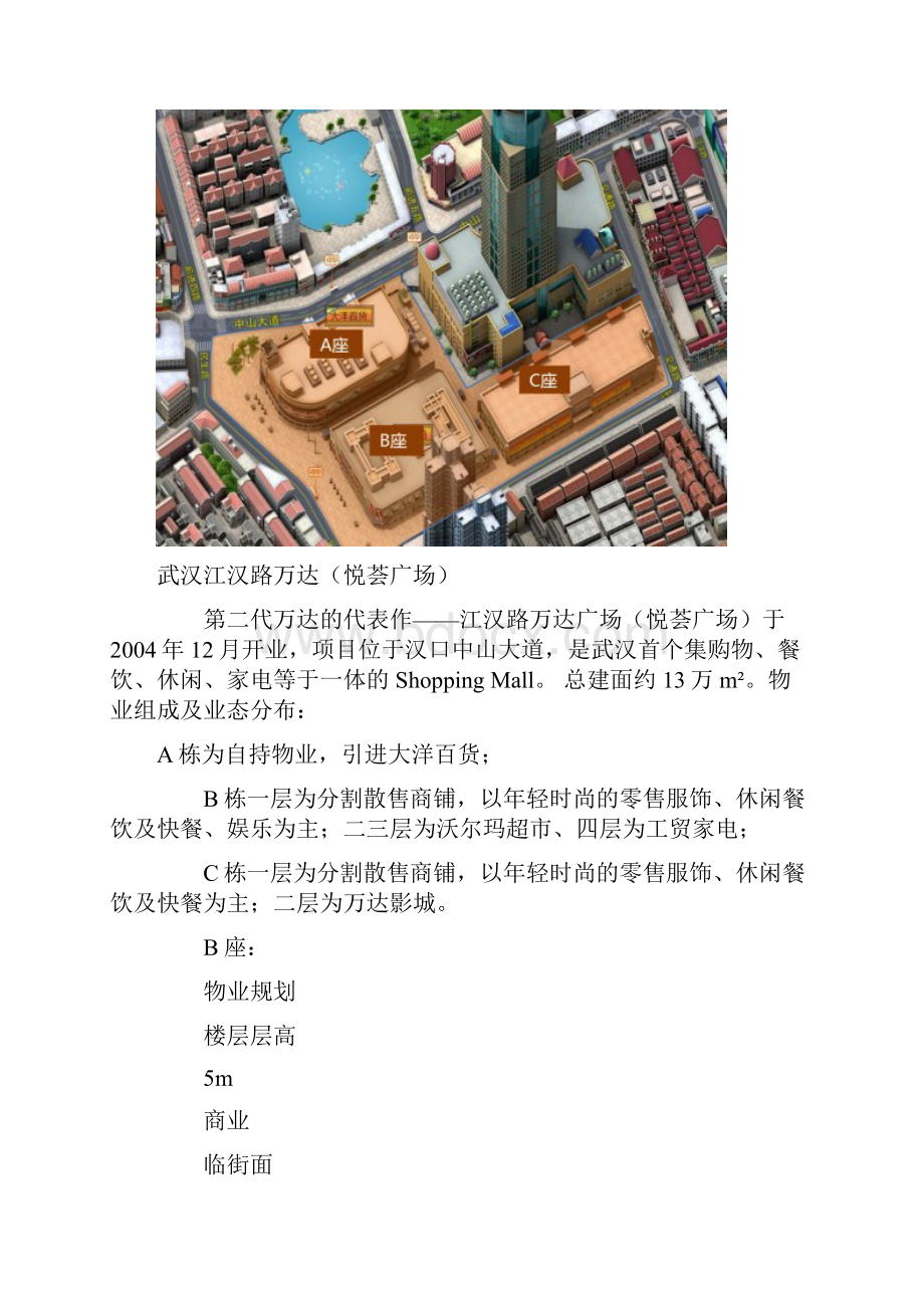 案例研究城市综合体一二三四代万达广场商业规划对比分析.docx_第3页