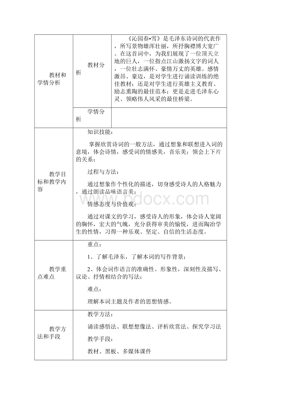 易武中学教案模板九年级一单元.docx_第3页