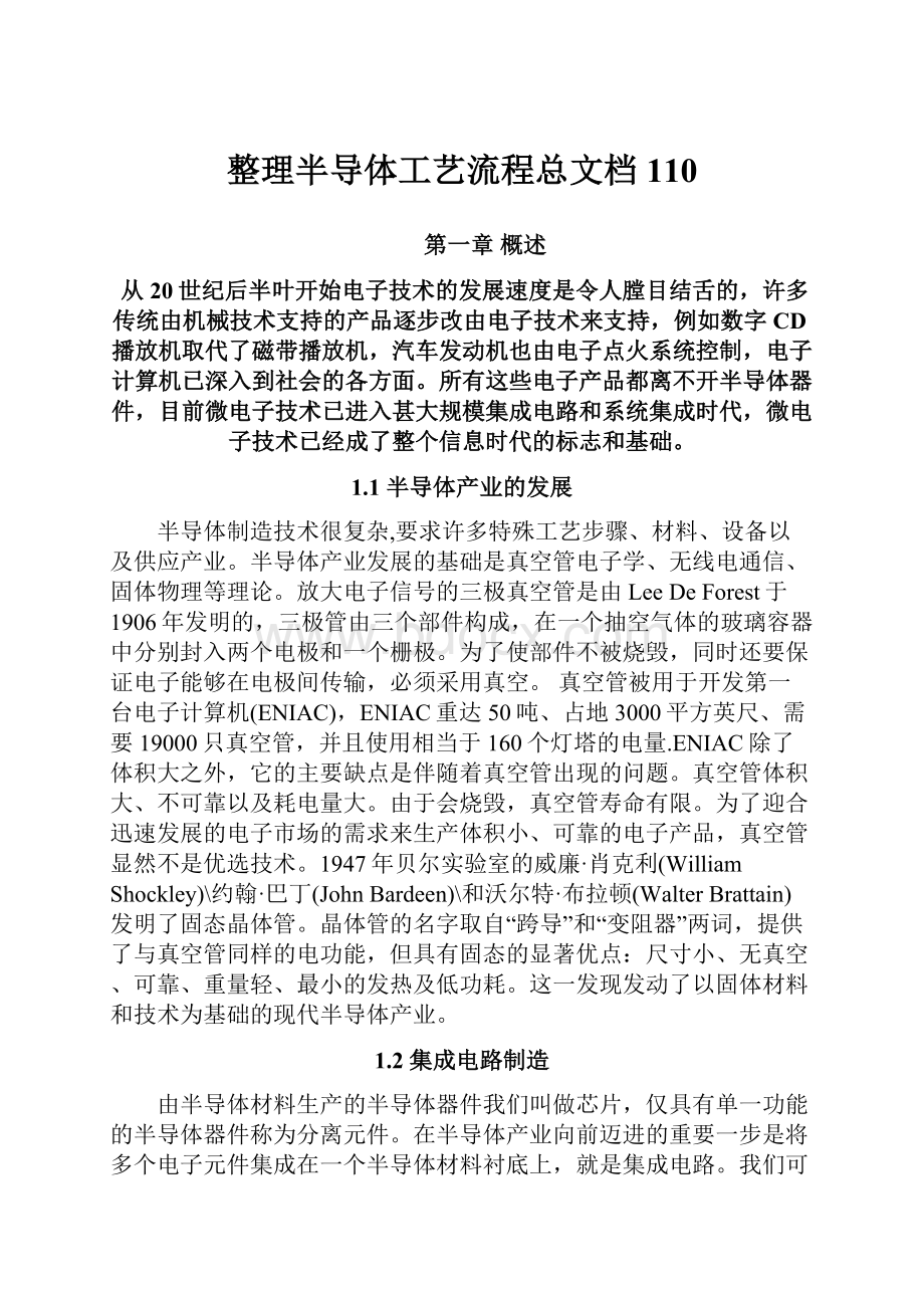 整理半导体工艺流程总文档110.docx