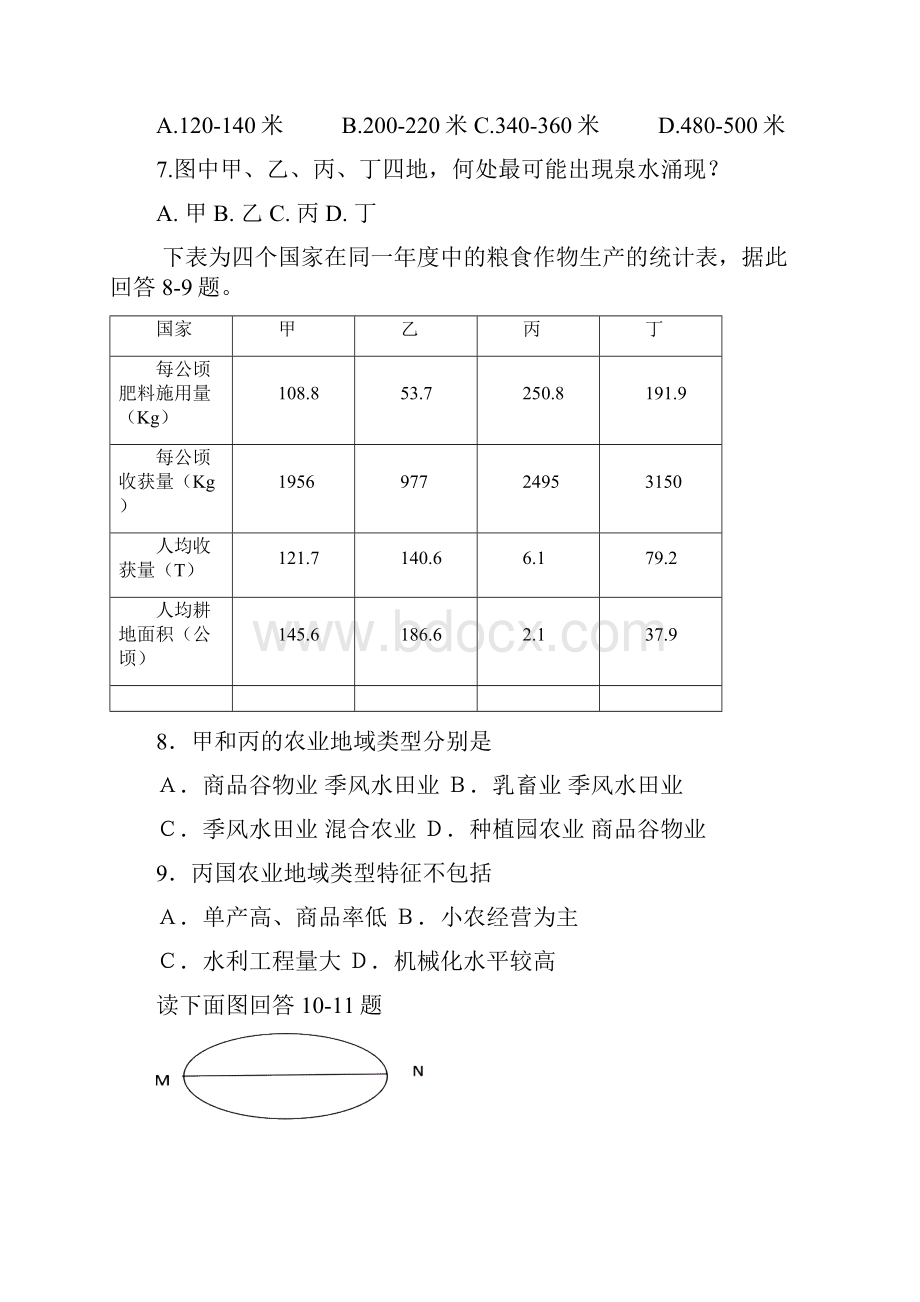 浙江省普通高等学校届高三招生适应性考试文科综合试题.docx_第3页