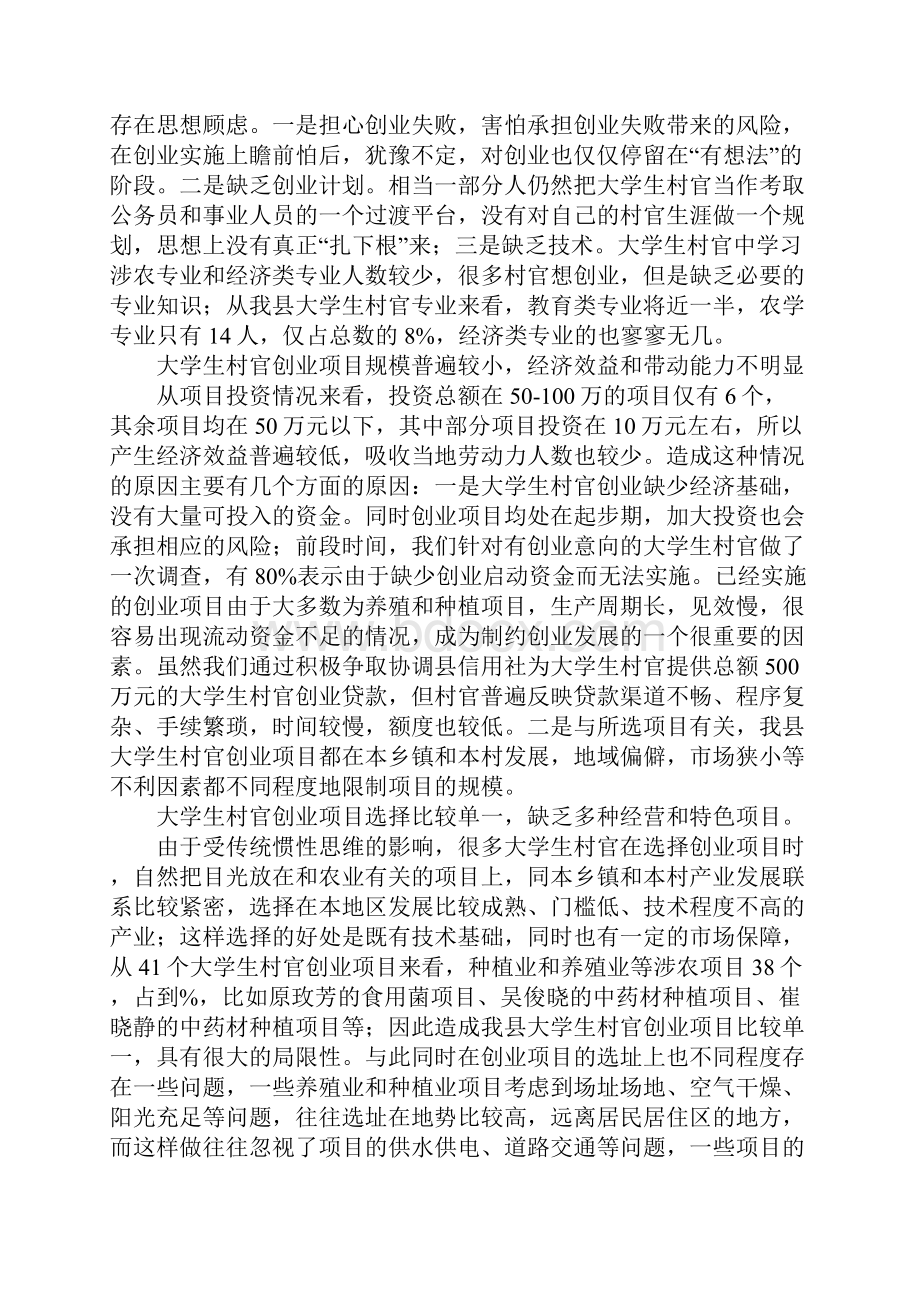 大学生村官创业富民路调研报告.docx_第2页