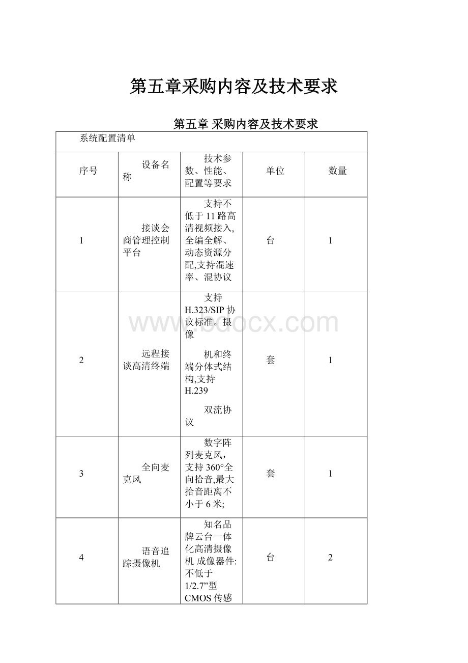 第五章采购内容及技术要求.docx