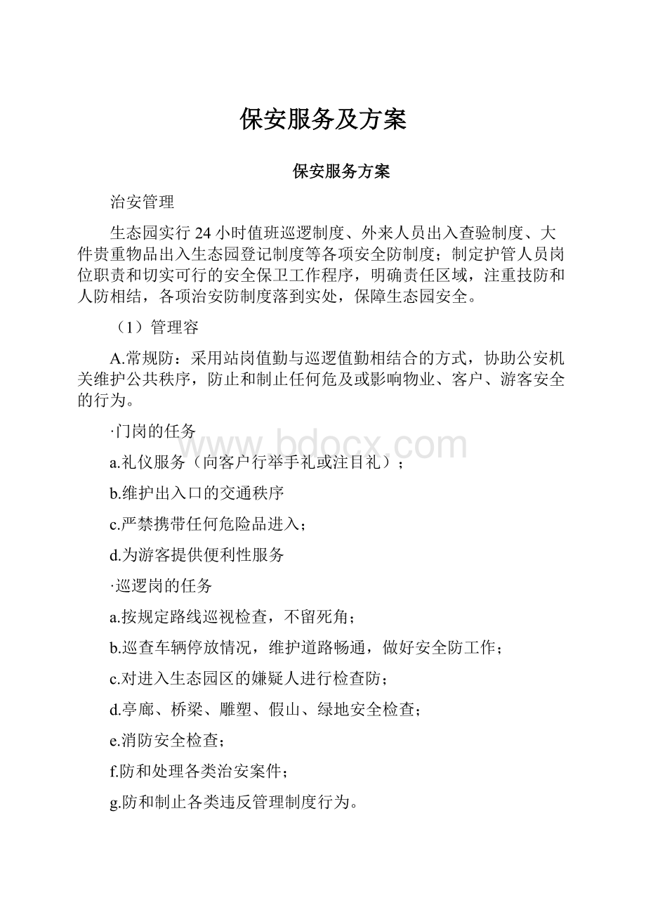 保安服务及方案.docx