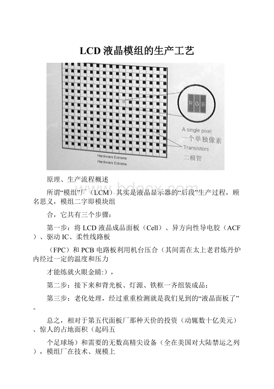 LCD液晶模组的生产工艺.docx