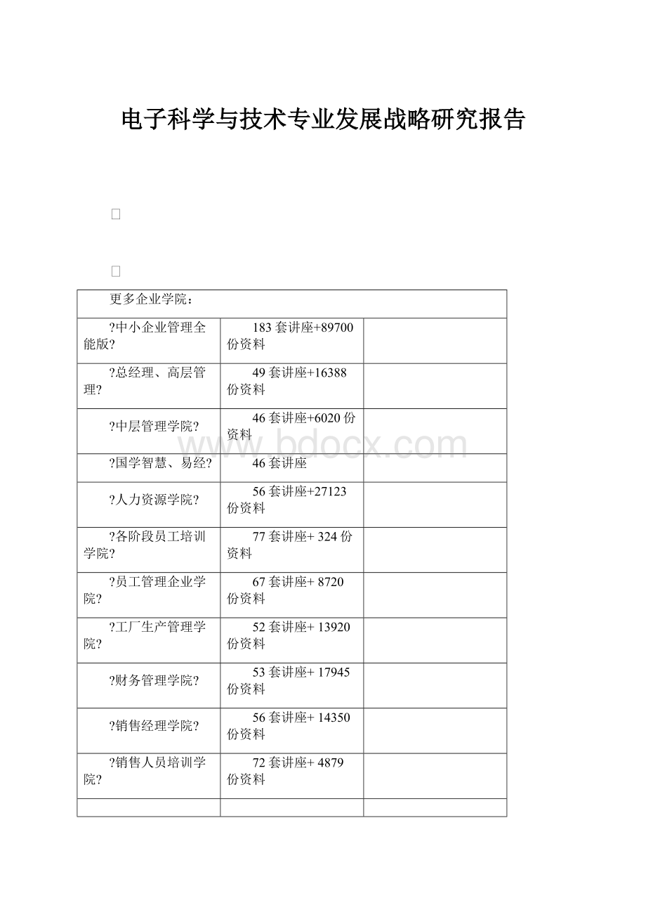 电子科学与技术专业发展战略研究报告.docx