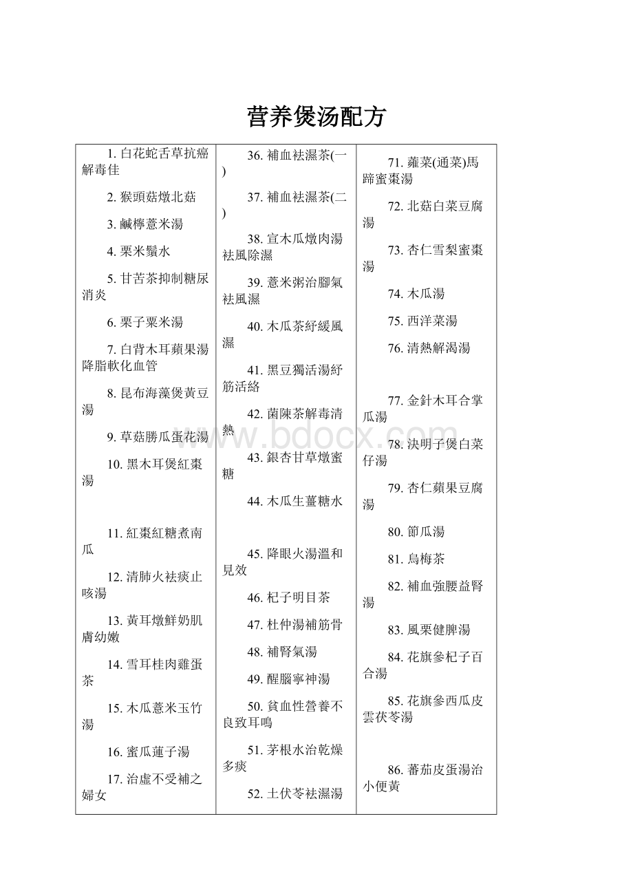 营养煲汤配方.docx_第1页