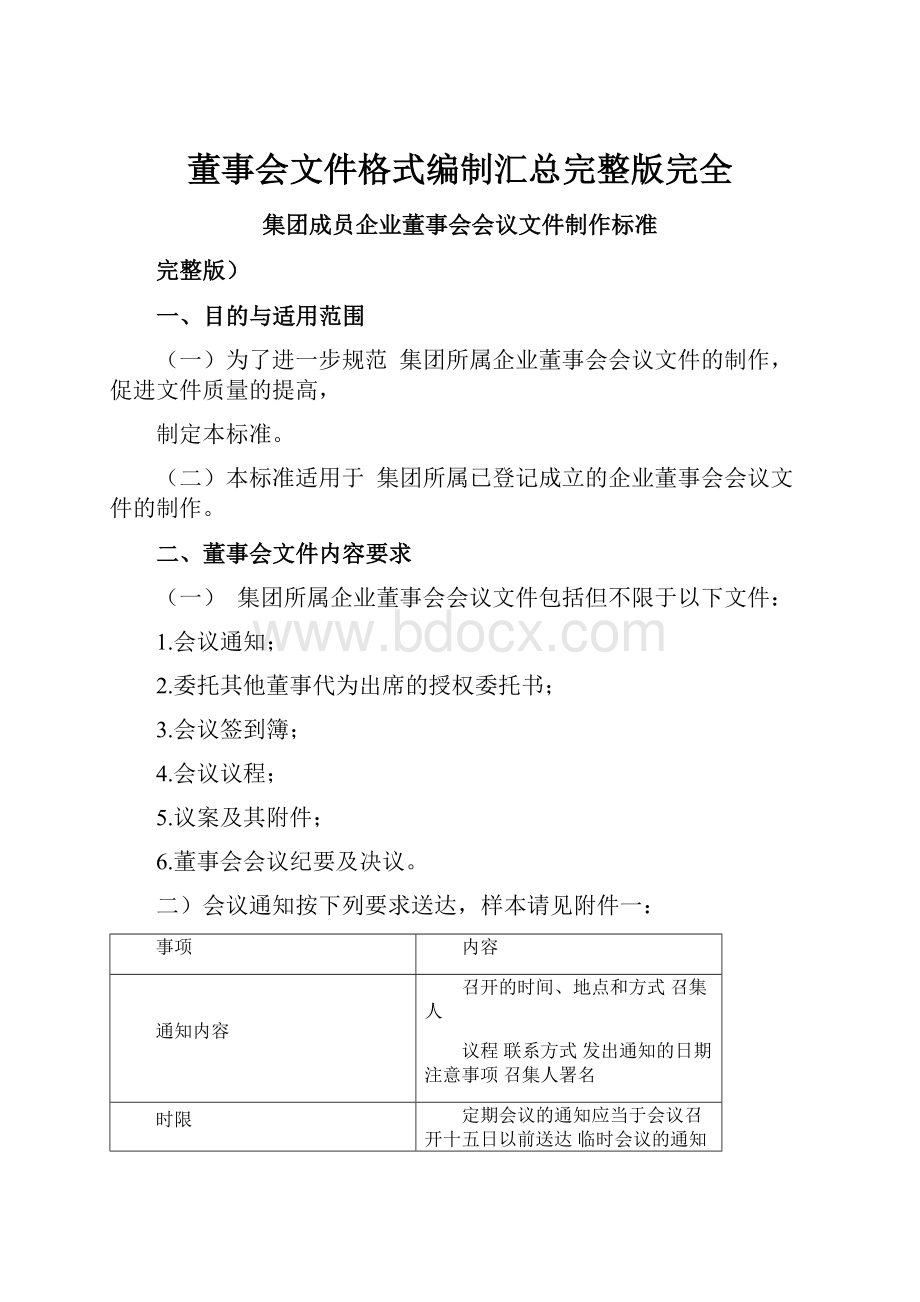 董事会文件格式编制汇总完整版完全.docx