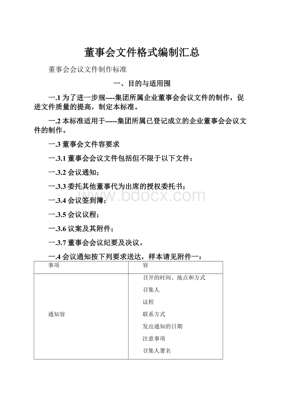 董事会文件格式编制汇总.docx