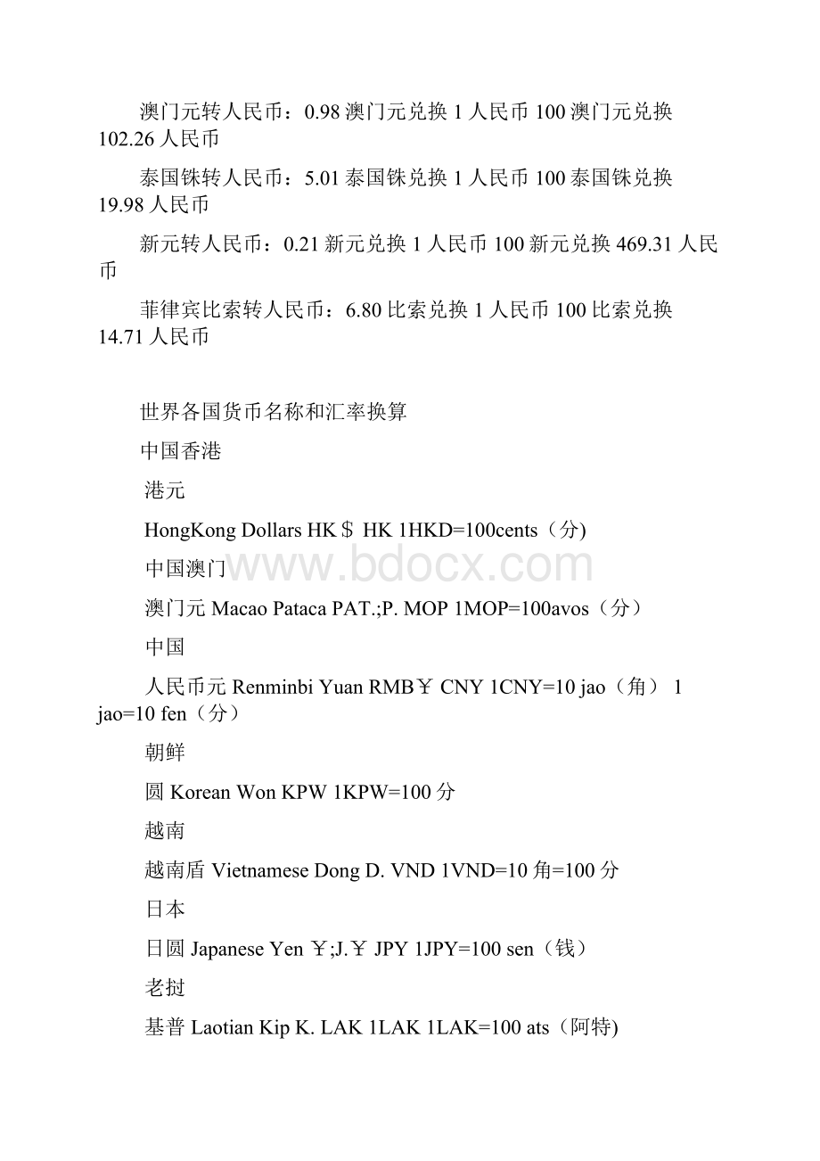 整理各国货币兑人民币汇率.docx_第3页