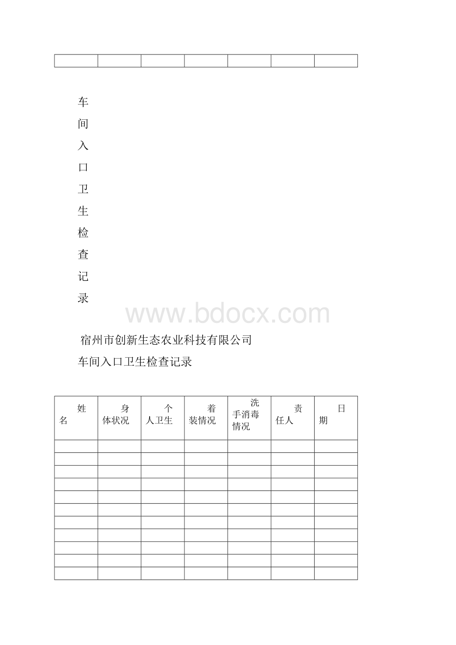 食品企业台账卫生生产等记录文本表格.docx_第3页