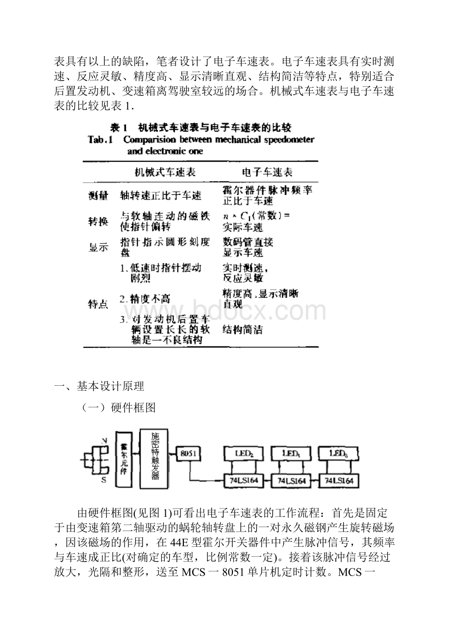 基于霍尔式传感器技术的数字式车速表的设计.docx_第2页