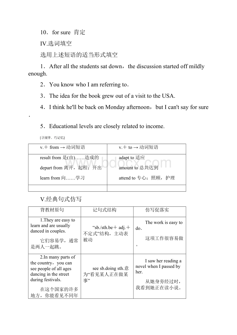 文库精品高中英语 Unit 5 Rhythm Section Ⅵ Language PointsⅢLesson 4.docx_第3页