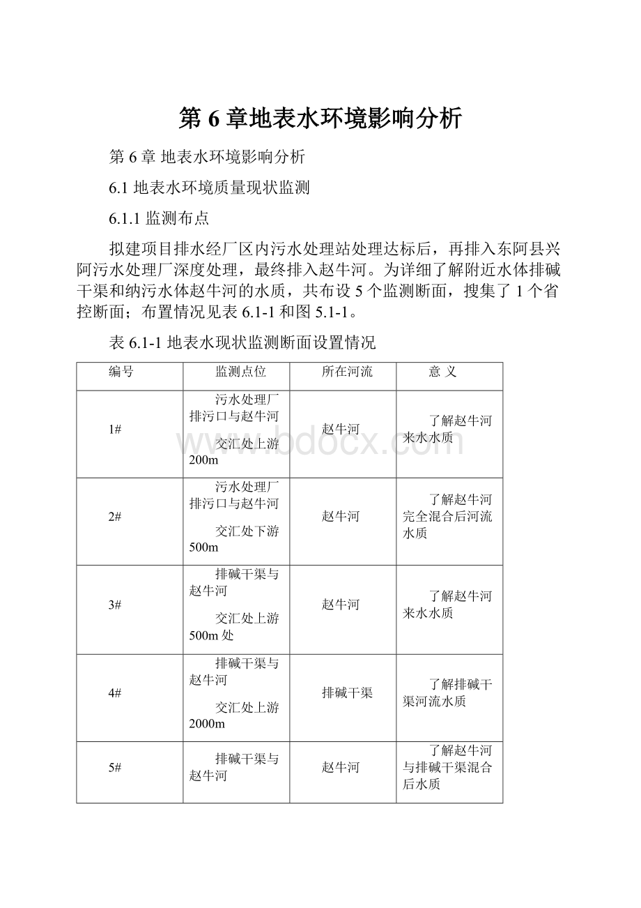 第6章地表水环境影响分析.docx_第1页