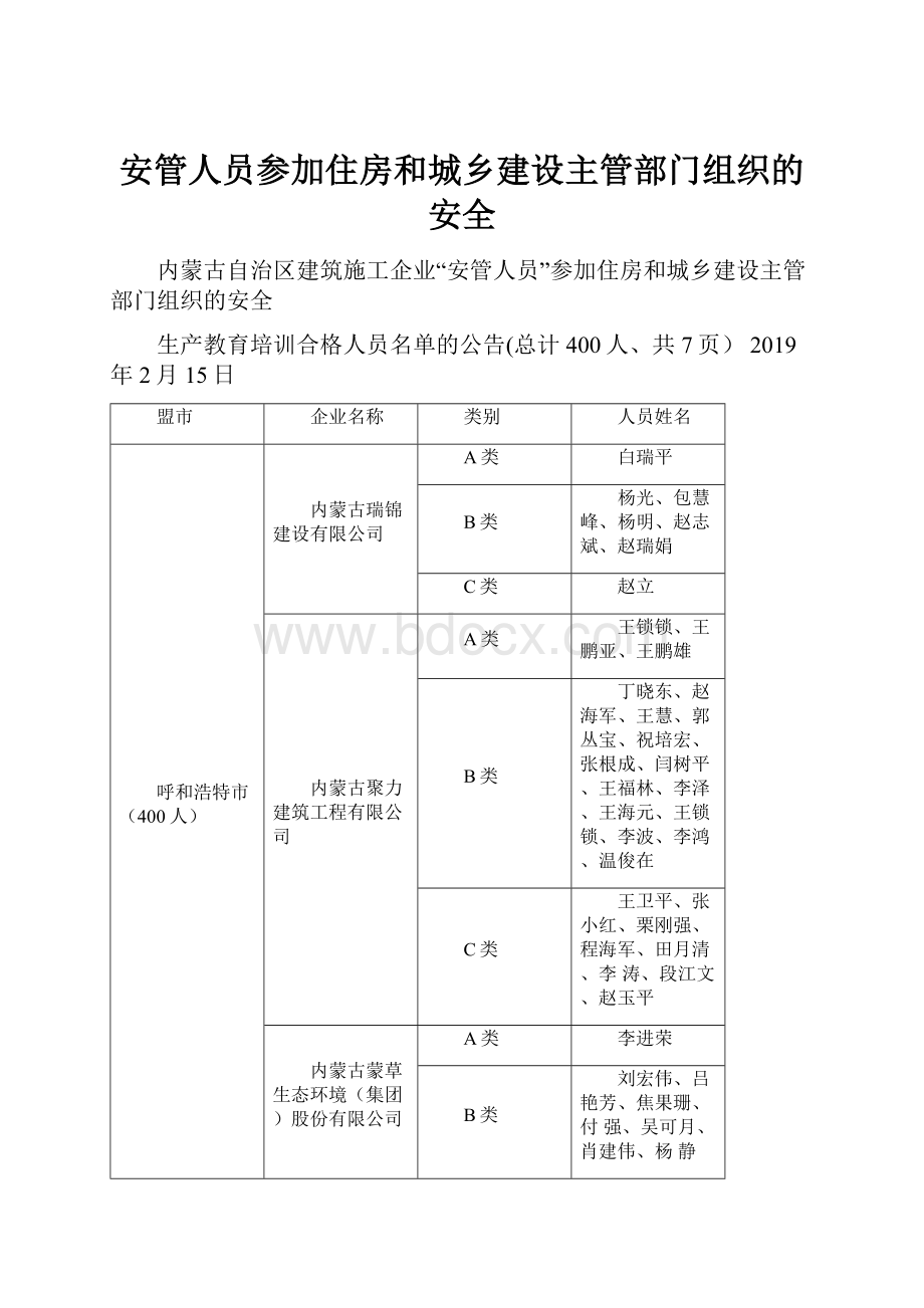 安管人员参加住房和城乡建设主管部门组织的安全.docx_第1页