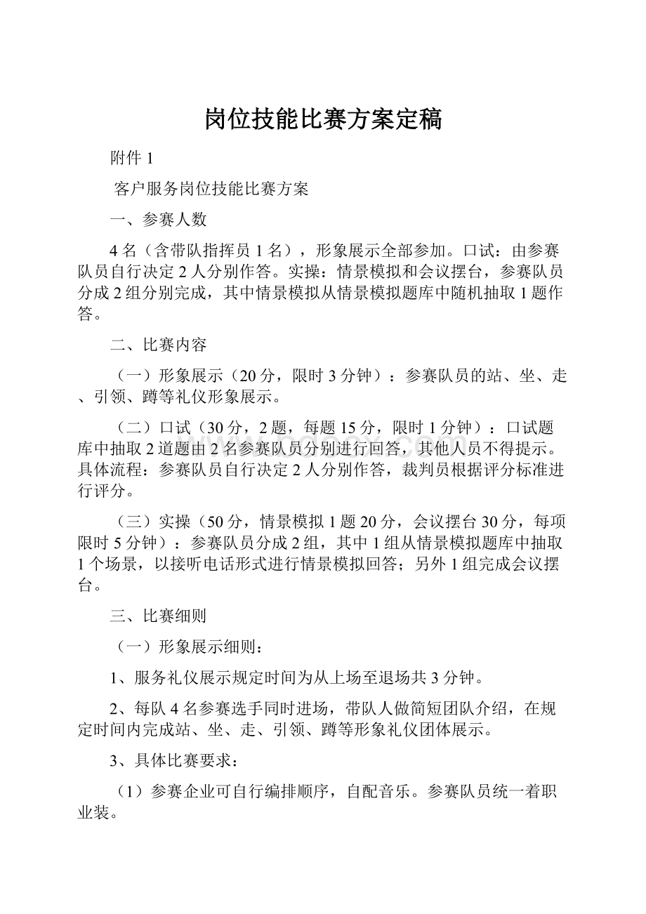 岗位技能比赛方案定稿.docx