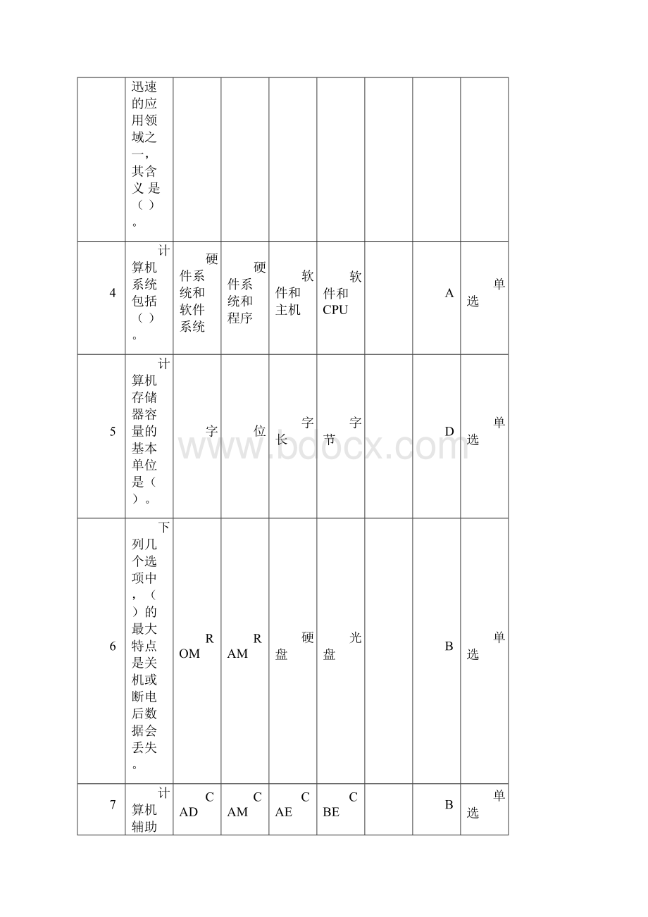 计算机基础考试题库.docx_第2页