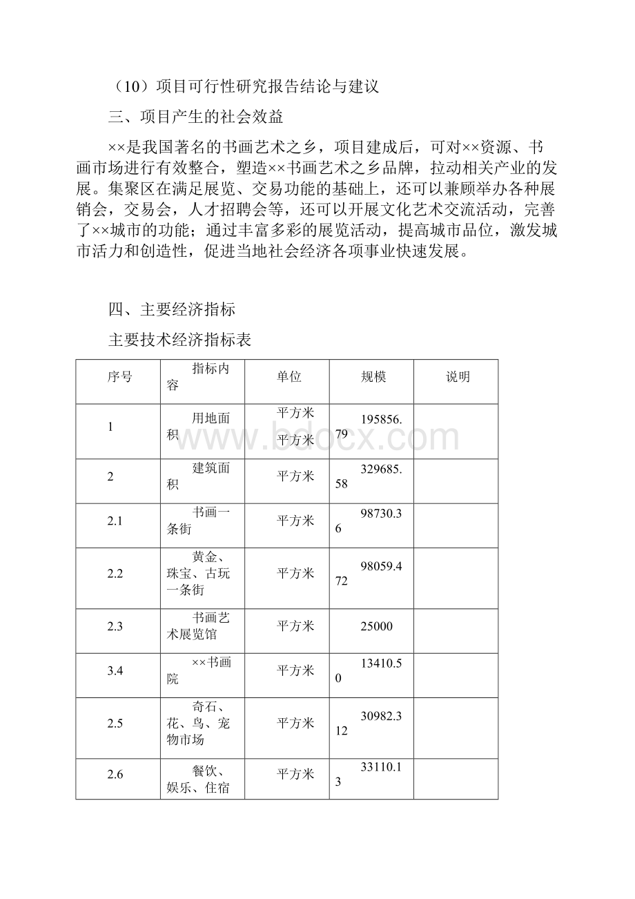 XX书画艺术集聚区建设项目可行性研究报告.docx_第3页